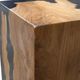 A & B Home Black/Brown Square Stool-3
