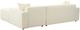 TOV Furniture Olafur 2-Piece Cream Right-Arm Facing Sectional and Chaise-5