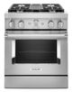 KitchenAid® 30" Stainless Steel Pro Style Dual Fuel Range-0