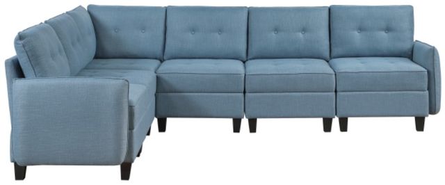 Homelegance® Garren 6-Piece Blue Modular Sectional with Storage-2