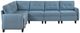 Homelegance® Garren 6-Piece Blue Modular Sectional with Storage-2