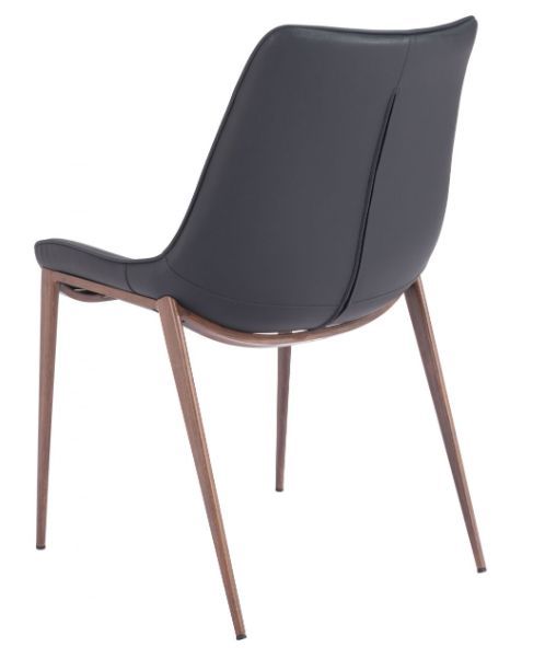 Zuo® Modern Magnus Black/Walnut Dining Side Chair-4
