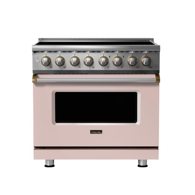 Viking® 5 Series 36" Blush Pro Style Induction Range-0