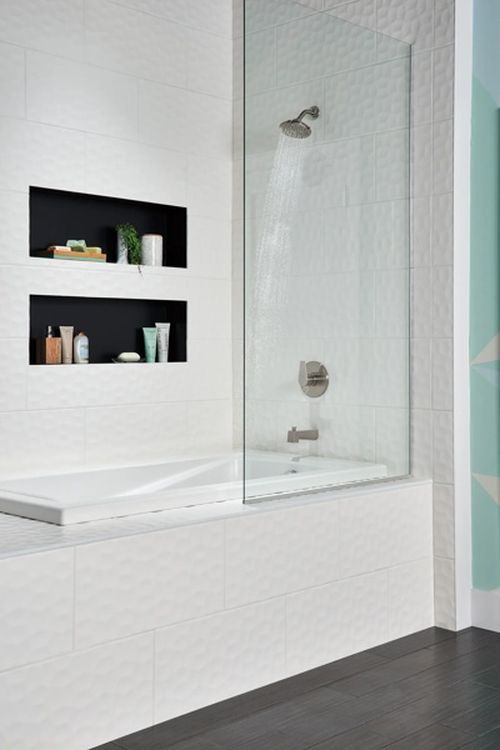 Peerless Xander® Brushed Nickel MultiChoice Tub Shower-1