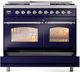 Ilve® Nostalgie II Series 40" Midnight Blue Pro Style Dual Fuel Range-4