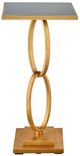Currey & Company Bangle Antique Mirror Accent Table with Gold Base-2