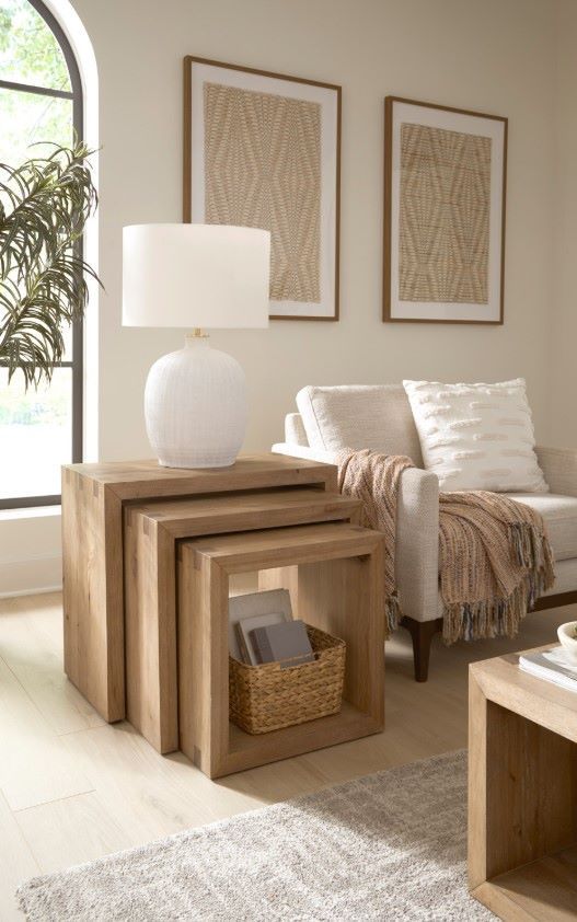 aspenhome® Lyndon Light Cashmere Nesting End Table-1