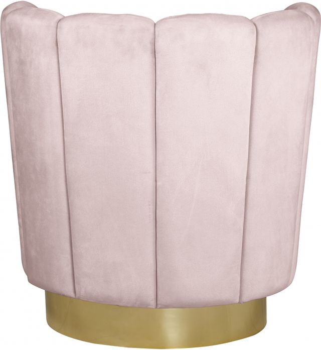 Meridian Furniture Lily Pink Velvet Swivel Chair-1