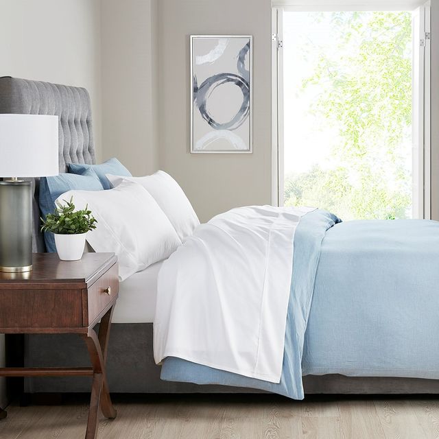 Olliix by Madison Park 525 Thread Count White Queen Cotton Rich Sheet Set-0