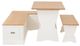 Linon Caron 3-Piece White Honey Backless Nook-4