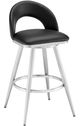 Armen Living Charlotte Black/Brushed Stainless Steel Counter Stool-0