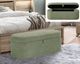 Crown Mark Philipa Light Green Tweed Storage Bench-1
