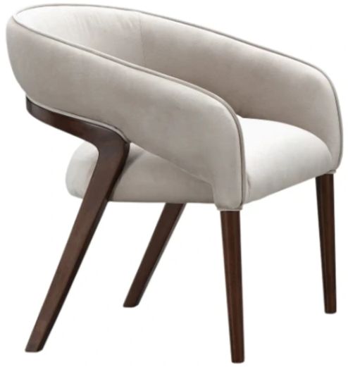 Michael Amini® Houston Mushroom Gray/Walnut Vanity Chair-0