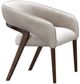 Michael Amini® Houston Mushroom Gray/Walnut Vanity Chair-0