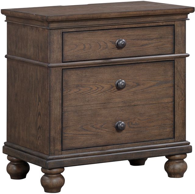 aspenhome® Oxford Cocoa 2-Drawer Nightstand-0