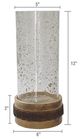 A & B Home Brown/Clear Vase-1