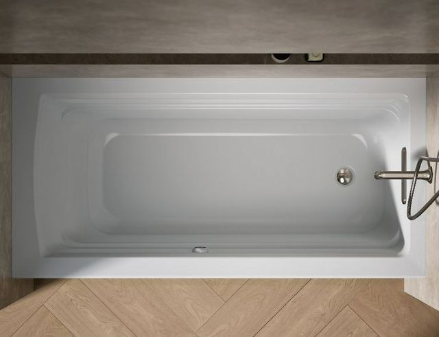 KOHLER® Archer® Ice Gray 66" x 32" Alcove Bath with Bask® Heated Surface - Right Drain-4