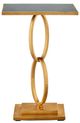 Currey & Company Bangle Antique Mirror Accent Table with Gold Base-1