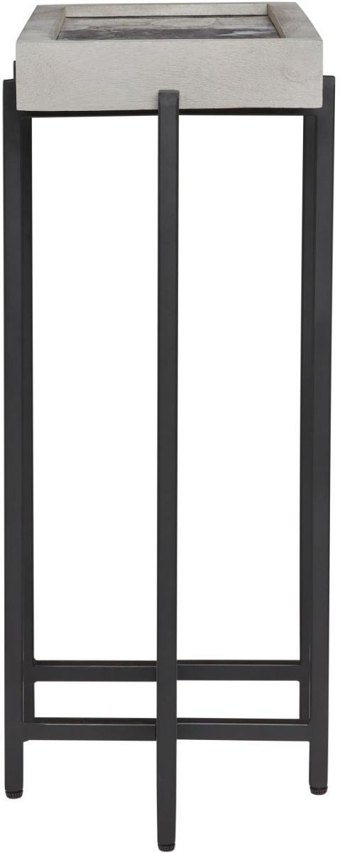 Martin Svensson Viewpoint Coal Agate Accent Table with Wood Trim-1