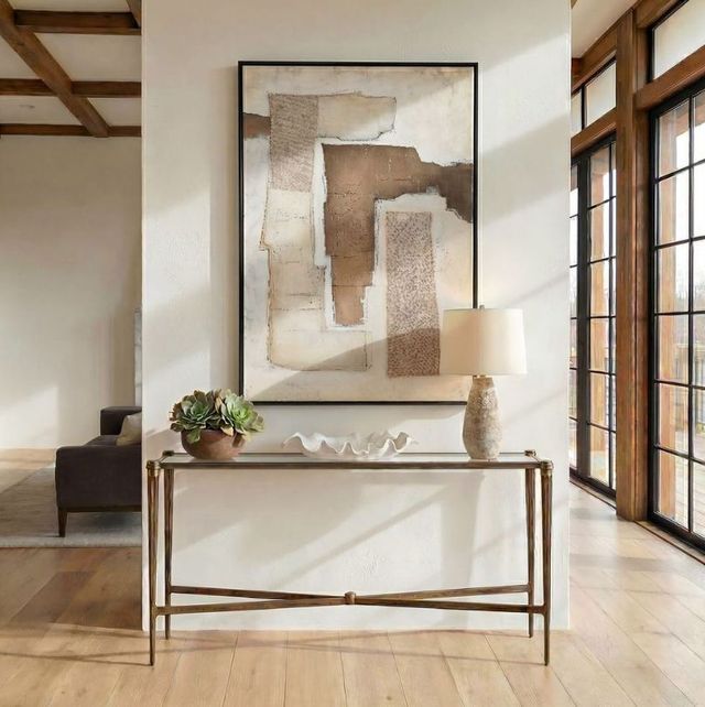 Uttermost® Amara Antique Brass Console Table-1