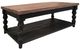Riverside Furniture Mason Light Brown Rectangular Coffee Table with Distressed Black Base-0