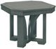 C R Plastic St. Tropez Slate Gray Square End Table-0