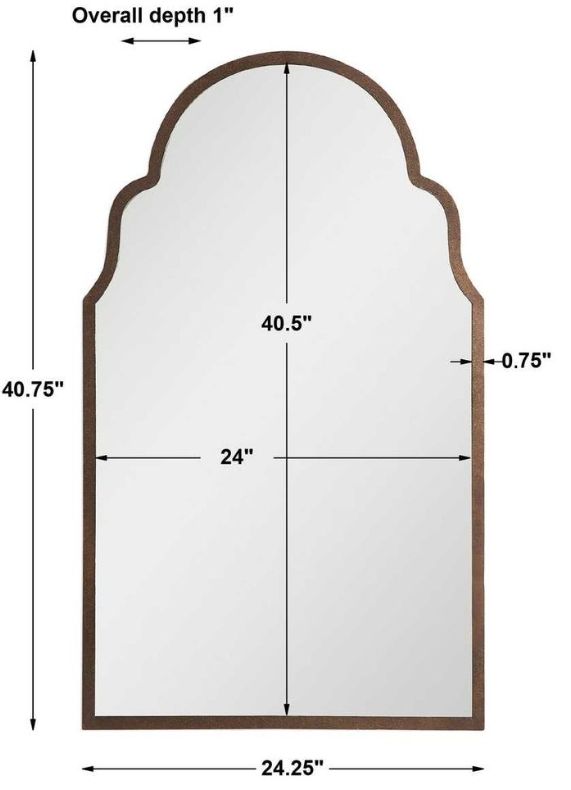 Uttermost® Brayden Bronze Arch Mirror-3