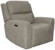 Flexsteel® Taylor Fog Gray Power Recliner with Power Headrest-0