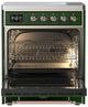 Ilve® Majestic III 30" Emerald Green Pro Style Induction Range with Solid Door and Copper Trim-1