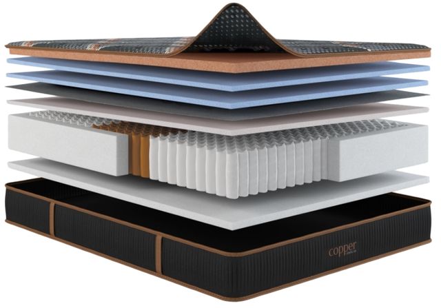 Spring Air® Copper 13.5" Hybrid Medium Quilted Top King Mattress-3