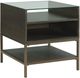 Riverside Furniture Hyde Glass Top Side Table with Caviar Base-0