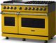 Viking® 5 Series 48" Daffodil Pro Style Dual Fuel (NG) Range with Polished Chrome Trim-3