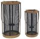 A & B Home 2-Piece Black Iron Lantern Set-1