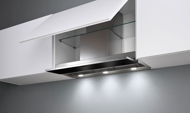 Falmec Move 30" Scotch Brite Stainless Steel with Black Tempered Glass Under Cabinet Range Hood-1