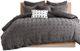 Olliix by Urban Habitat Charcoal King/California King Brooklyn Cotton Jacquard Duvet Cover Set-1