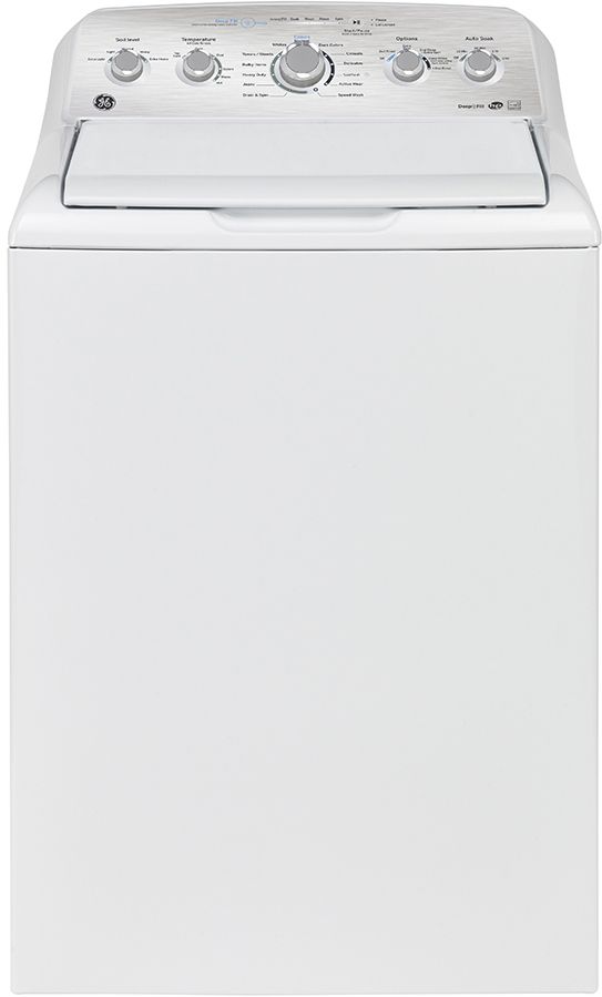 GE® 4.9 Cu. Ft. White Agitator Top Load Washer with SaniFresh Cycle