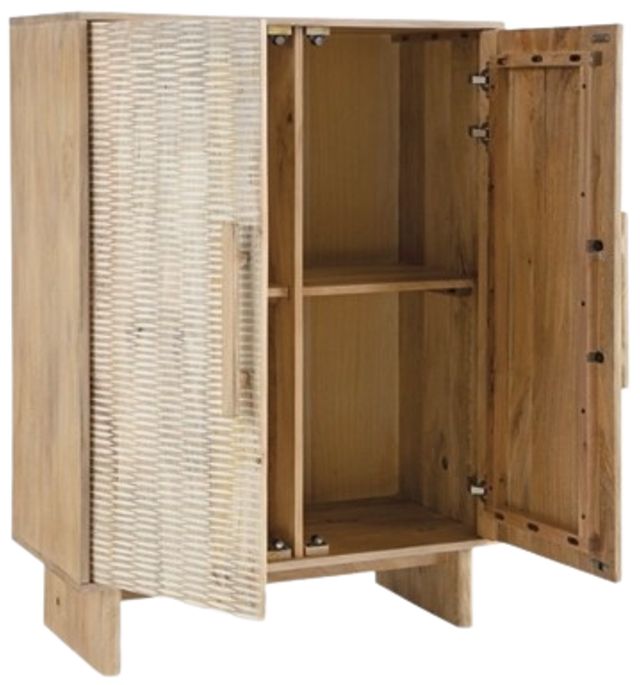 Signature Design by Ashley® Dallinbury Natural/Whitewash Accent Cabinet-2