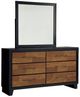 Benchcraft® Kraeburn Black/Brown Dresser and Mirror-0