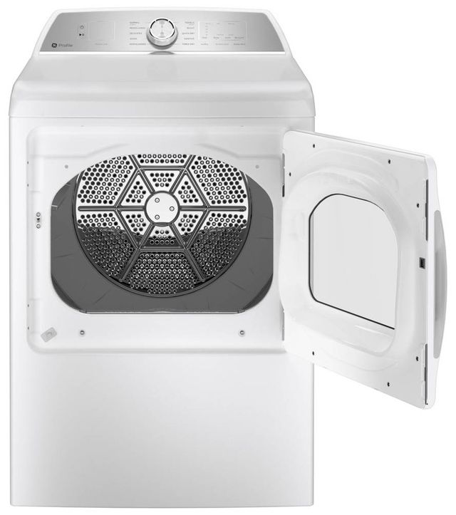 GE Profile™ 7.4 Cu. Ft. White Front Load Natural Gas Dryer -1