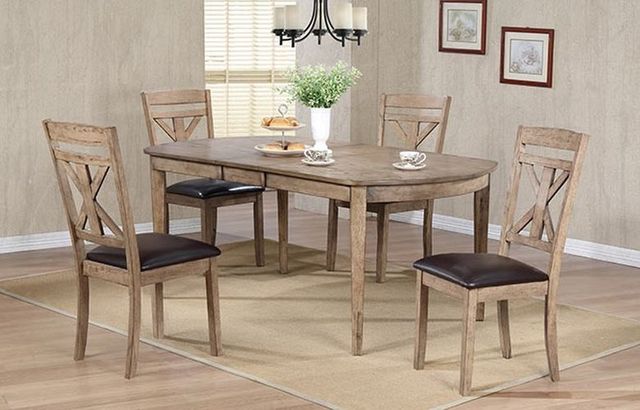 Winners Only® Grandview Dark Brown/Oatmeal Dining Side Chair-1