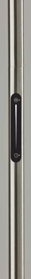 Adesso® Solar Brushed Steel LED Torchiere-1