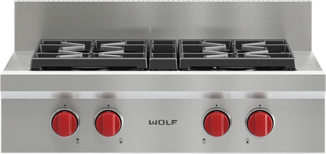 Wolf® 30" Stainless Steel Sealed Burner Rangetop Riser-1