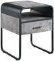 ACME Furniture Raziela Gray 1-Drawer End Table with Black Base-0
