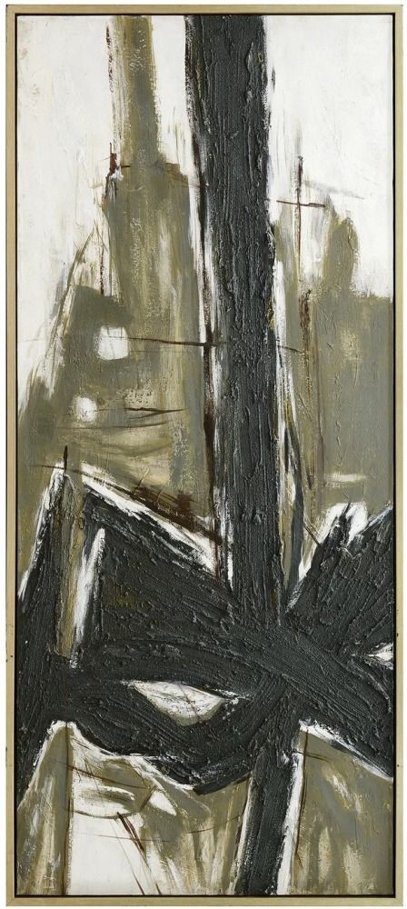 Harp & Finial® Connection I Black/Gray Framed Canvas Art-0