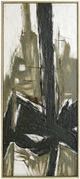 Harp & Finial® Connection I Black/Gray Framed Canvas Art-0