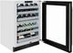 ZLINE Autograph Edition Touchstone 4.8 Cu. Ft. Stainless Steel Wine Cooler with Black Stainless Steel Glass Door and Champagne Bronze Handle-4