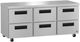 Hoshizaki 72" 18 Cu. Ft. Stainless Steel Two Section Undercounter Refrigerator with Stainless Drawers-1