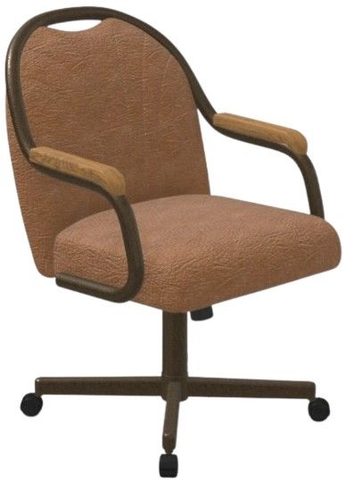 Chromcraft Customizable Medina Swivel Tilt Caster Casual Dining Chair-0