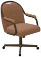 Chromcraft Customizable Medina Swivel Tilt Caster Casual Dining Chair-0