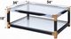 ACME Furniture Lafty Clear Glass Top Coffee Table with Copper Base-2